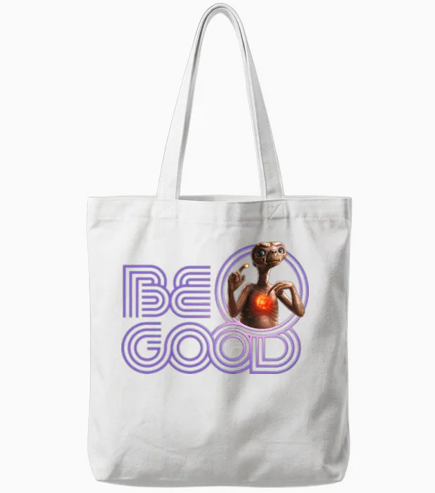 E.t. the Extra-Terrestrial Be Good Tote Bags in White