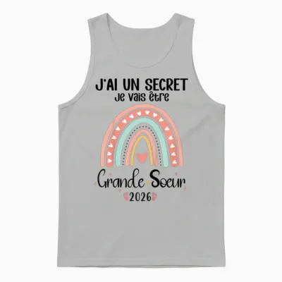 Child Future Big Sister 2026 Je Vais Etre Grande Soeur Unisex Tank Top - Ash