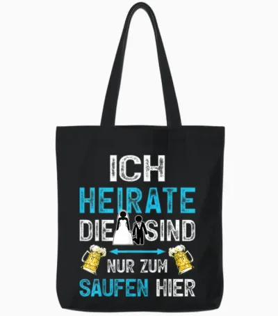 Bräutigam Shirt Junggesellenabschied Poltern Jga Männer Tote Bags - Black