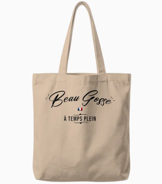 Man Handsome Kid Phrase Quote Funny Humour Gift Man Tote Bags in Natural