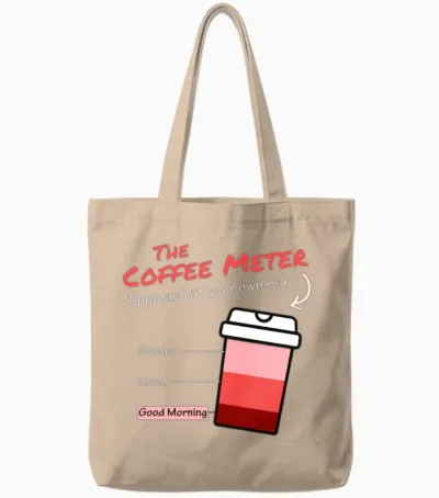 The Coffee Meter Tote Bags - Natural