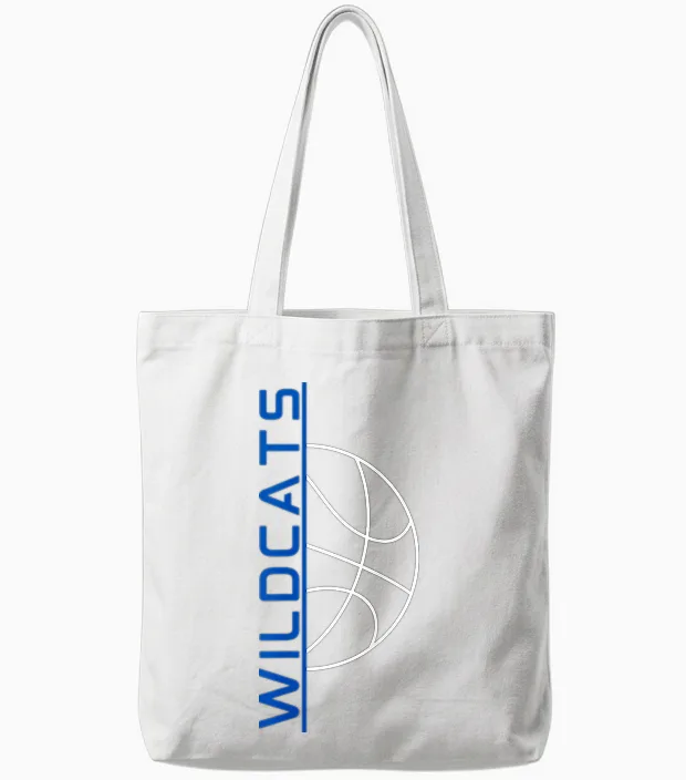 Wildcats Basketball Tote Bags in White