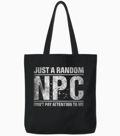 Just a Random Npc Rollenspiel Larping Tote Bags - Black