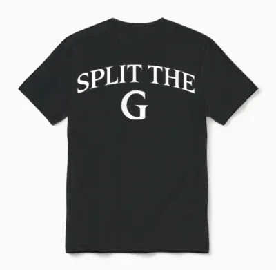 Funny Split the G St. Patrick's Day Unisex T-Shirt - Black