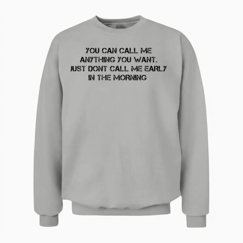 Funny Slogan Unisex Sweatshirt in Ash