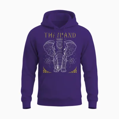 Thailand Elephant Unisex Hoodie - Purple