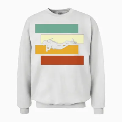 Diving Retro Unisex Sweatshirt - White