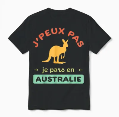 I Can't, I'm Going to Australia Pvt Tourist Unisex T-Shirt - Black