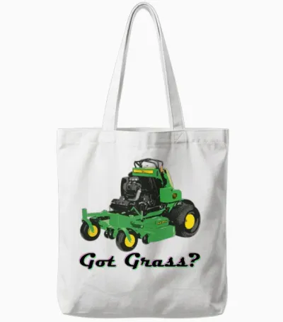 Got Grass? Ready to Mow Tote Bags - White