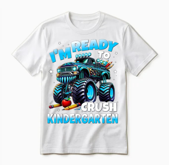 I'm Ready to Crush Kindergarten First Day of Boys Unisex T-Shirt in White