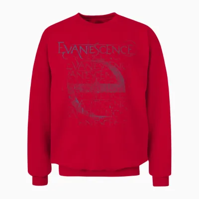 Evanescence Blue Distressed Logo 2 Unisex Sweatshirt - Red