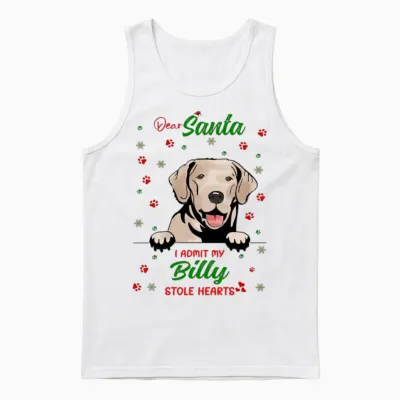 Billy Dog Christmas Dog Breed Unisex Tank Top - White