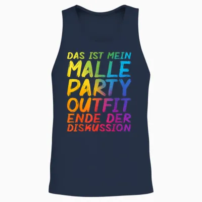 Das Ist Mein Malle Party Outfit Ende Der Diskussion T-Shirt, Black, S Unisex Tank Top - Navy