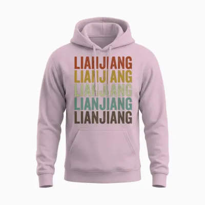 Lianjiang China Retro Vintage Unisex Hoodie - Light Pink