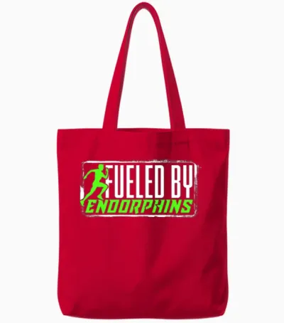 Marathon Marathoner Fueled by Endorphins Tote Bags - Red