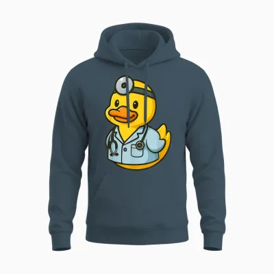 Gelbe Ente Doktor Tierliebhaber Zoo Jungen Mädchen Kinder Unisex Hoodie - Dark Heather
