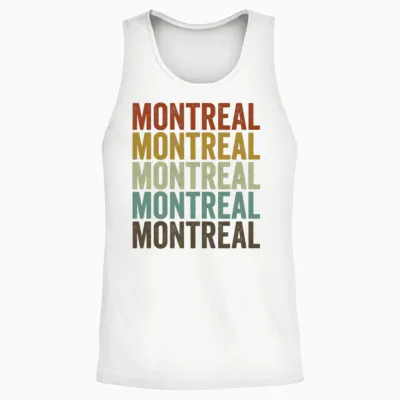 Montreal Canada Retro Vintage Unisex Tank Top - White