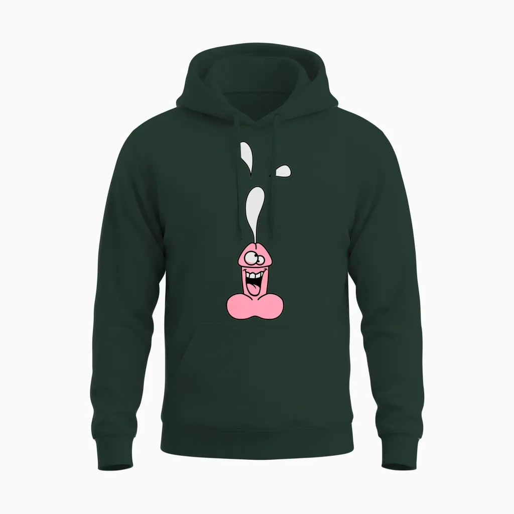 Funny Crazy Penis Unisex Hoodie in Forest