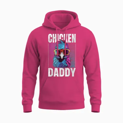 Chicken Daddy - Ein Lustiges Design Für Jeden Hahn Im Korb Unisex Hoodie - Heliconia