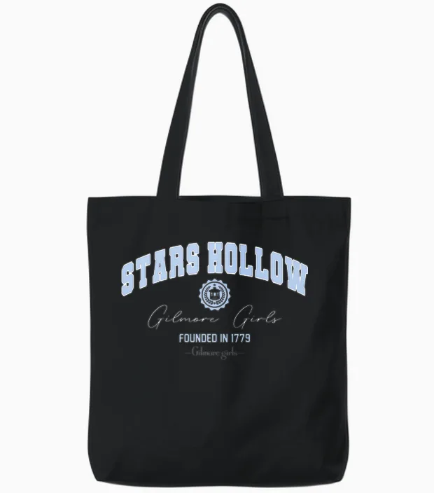 Kinder Gilmore Girls Star Hollow Tote Bags in Black