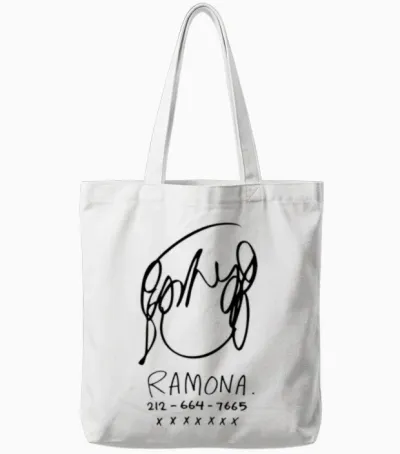 Ramona Flowers Tote Bags - White