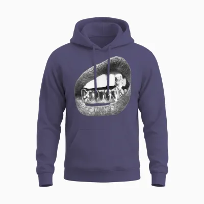 Teeth T-Shirt, Black Unisex Hoodie - Heather Sport Dark Navy