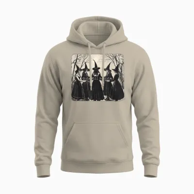 The Girl Will Be a Girl Funny Witch Witchy Vibes T-Shirt, Black Unisex Hoodie - Sand