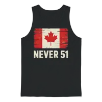 Never 51st State Canada Resistance Flag Design Unisex Tank Top - Black – 1