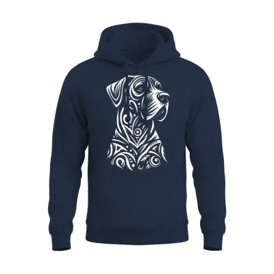 Tribal Great Dane Unisex Hoodie - Navy