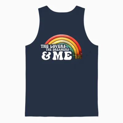 Rainbow Connection-The Lovers the Dreamers and Me Unisex Tank Top - Navy