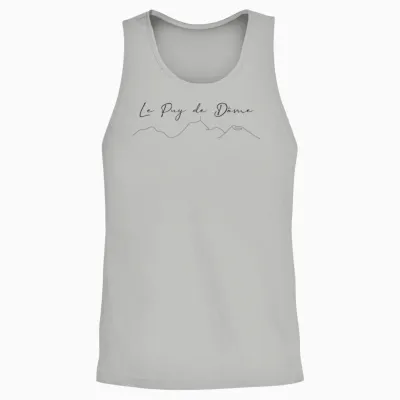Skyline of the Puy Dome, Mountain, Auvergne Unisex Tank Top - Ash