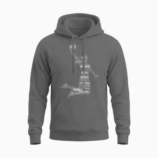 Basketball Girl Basketball Player Women Unisex Hoodie in Graphite Heather