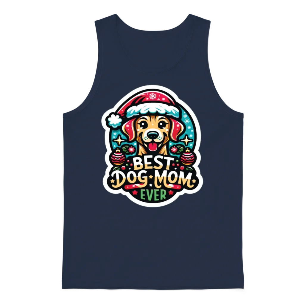 Best Dog Mom Ever Dog Dogs Best Dog Mama Unisex Tank Top - Navy