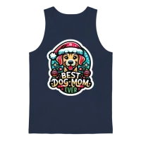 Best Dog Mom Ever Dog Dogs Best Dog Mama Unisex Tank Top - Navy – 1