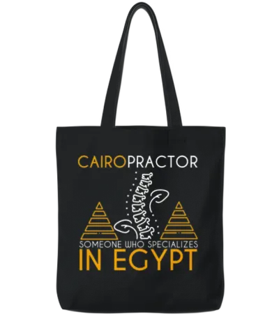 Funny Cairo Egypt Puns for Egyptian Archaeologist Tote Bags - Black