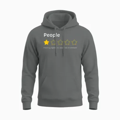 People One Star Total Nightmare Würde Funny Nicht Empfehlen Unisex Hoodie - Graphite Heather