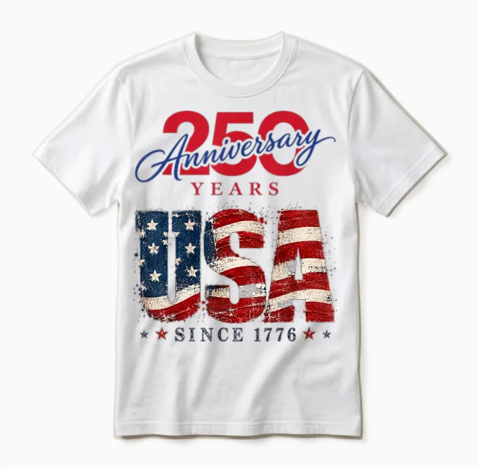 250 Ans De La Liberté 250e Anniversaire Usa Independence Day Unisex T-Shirt in White
