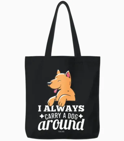 Dog Puppy Dogs Dog Lovers Children Tote Bags - Black