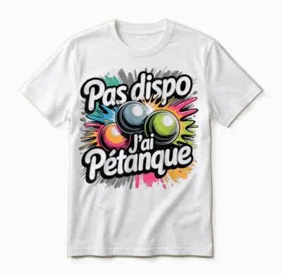 J’peux Pas J’ai Pétanque Humour Pétanque Boules Jeu Unisex T-Shirt - White