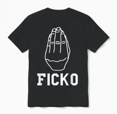 Lustige Italienische Handgeste Figgo Grafik Ficko Unisex T-Shirt - Black