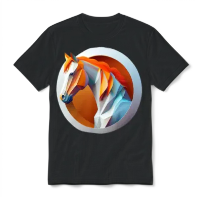 Majestic Horse Head Unisex T-Shirt - Black