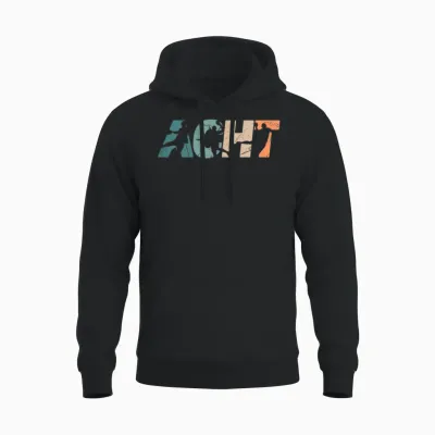 8. Geburtstag Retro Handball Fan Spieler 8 Jahre Junge Unisex Hoodie - Black