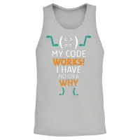 Funny Coder Programmer Computer Nerd Funny Unisex Tank Top - Ash – 2