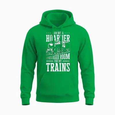 Train Model Railroad Builder Locomotive Train Fan Unisex Hoodie - Irish Green