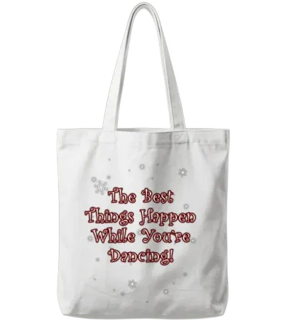 Dancing Girl Tote Bags - White