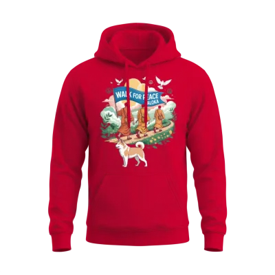 Walk for Peace Aloka Unisex Hoodie - Red