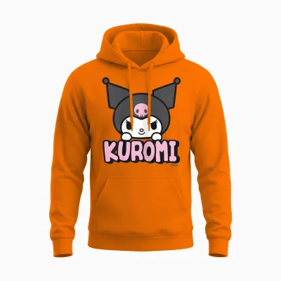 Hello Kitty Kuromi Character Unisex Hoodie - Safety Orange