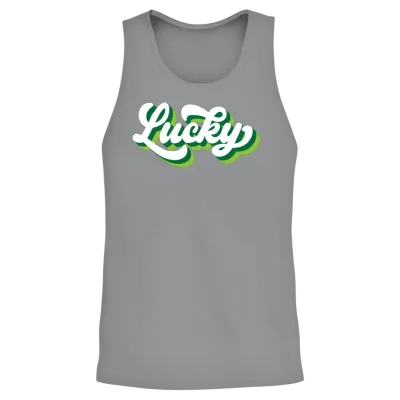 Retro Lucky Clover Unisex Tank Top - Sport Grey