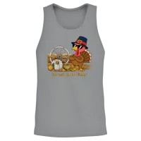 Too Cool to Be Dinner -Funny Turkey Thanksgiving Unisex Tank Top - Sport Grey – 2