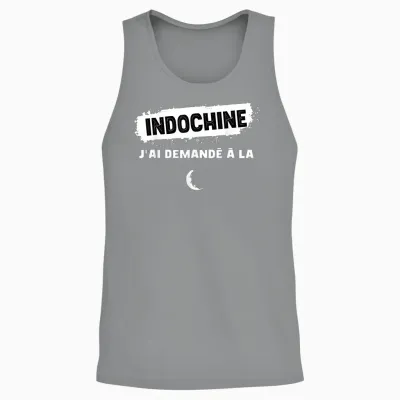 Indochina Moon Man Woman Child T-Shirt, Black, S Unisex Tank Top - Sport Grey